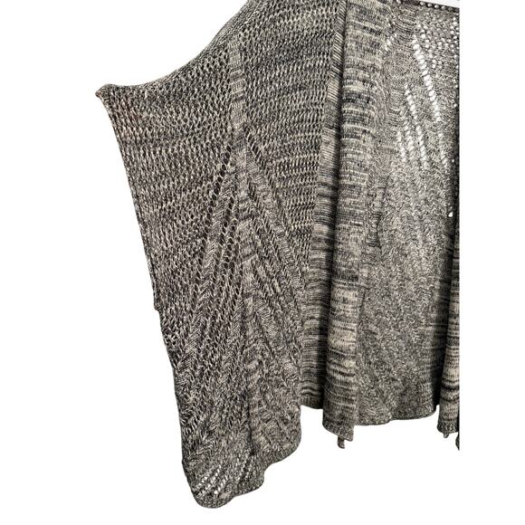 𝅺Womens M Boho Open Knit Oversized Dolman Short Sleeve Cardigan Travel - Picture 5 of 9